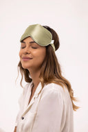 Silk sleep mask "Green pear" 365 STUDIO
