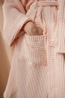 Халат із текстурної бавовни "Світло-рожевий"