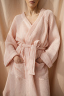 Халат із текстурної бавовни "Світло-рожевий"