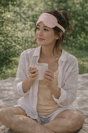 Silk sleep mask, color "Powder Pink"