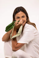 Silk sleep mask "Green pear" 365 STUDIO