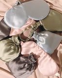 Маска для сну шовкова, колір "Блакитна димка"