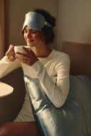 Шовкова наволочка, колір "Блакитна димка"