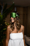 Silk sleep mask, "Avocado" color & 365 STUDIO