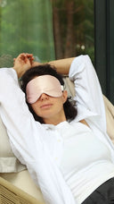 Silk sleep mask, color "Powder Pink"