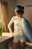 Шовкова наволочка, колір "Блакитна димка"