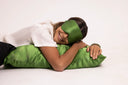 Silk sleep mask, "Avocado" color & 365 STUDIO
