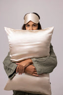 Silk sleep mask, color "Champagne" & 365 STUDIO