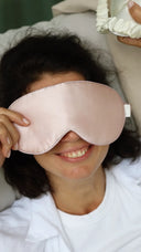 Silk sleep mask, color "Powder Pink"
