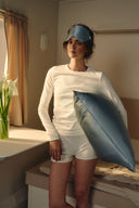 Шовкова наволочка, колір "Блакитна димка"