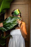 Silk sleep mask, "Avocado" color & 365 STUDIO