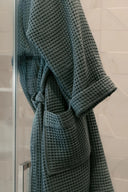 Сет халат із текстурної бавовни та рушник "Морська хвиля"