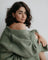 Textured Cotton Robe "Olive"