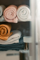 Халат из текстурного хлопка "Светло-розовый"