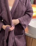 Халат из текстурного хлопка "Виноградный"