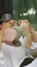 Silk sleep mask, color "Powder Pink"