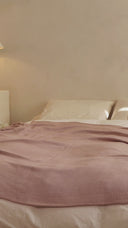 Fleece Blanket - Solid Color "Powder Pink"