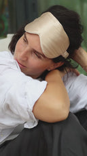 Шовкова маска для сну, колір "Піщаний"