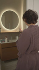 Сет халат із текстурної бавовни та рушник "Виноградний"