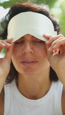 Silk sleep mask "Creamy"