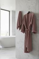 Сет халат із текстурної бавовни та рушник "Виноградний"