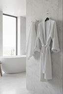 Сет халат із текстурної бавовни та рушник "Білий"